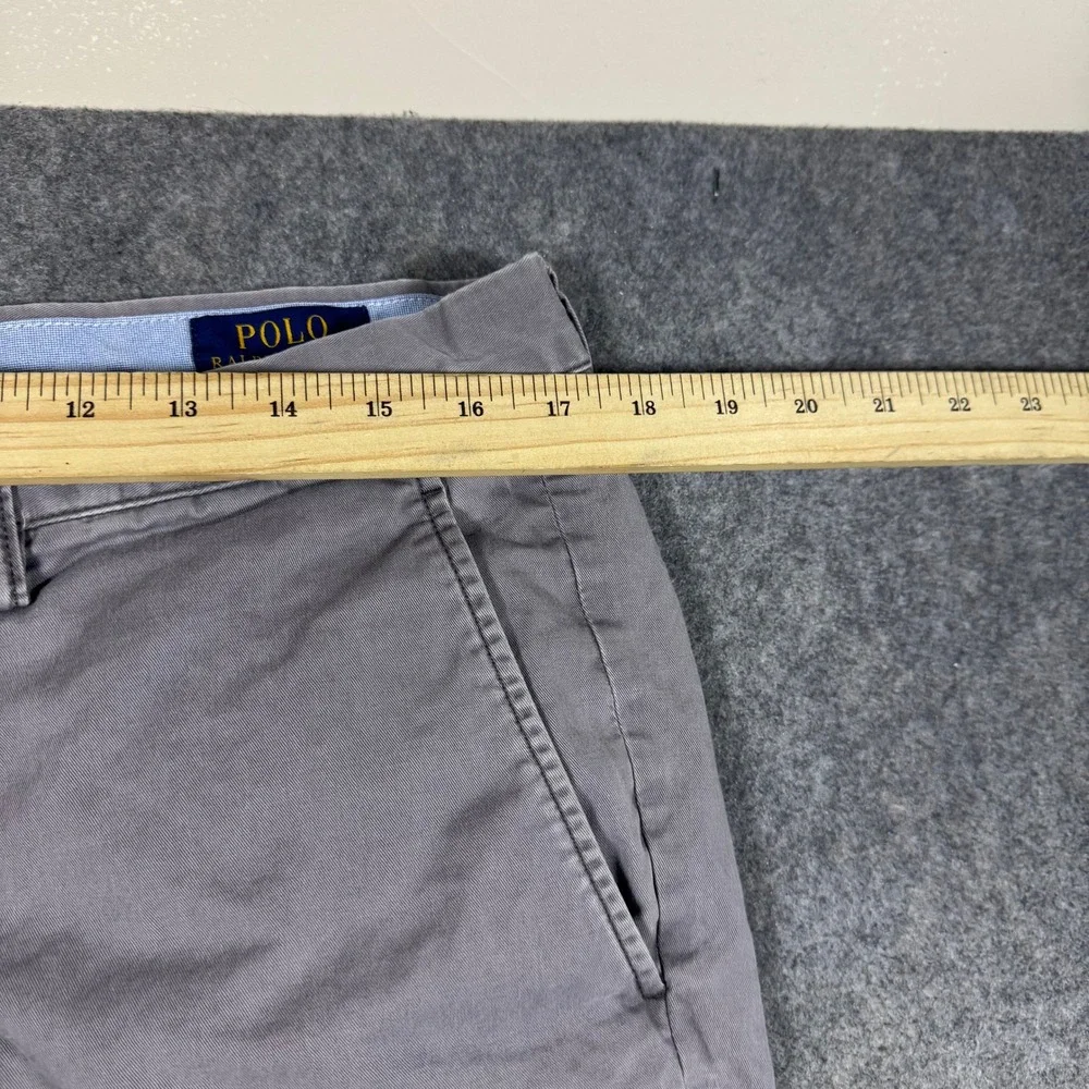 Polo Ralph Lauren Pants Mens 34x32 (34x30) Grey Stretch Straight Chino Trousers